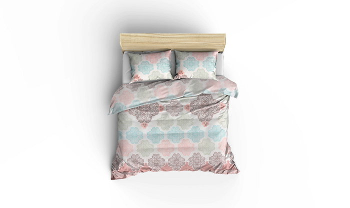 L'essentiel linge de maison Andalucia - Turquoise Juego de funda de edredón individual